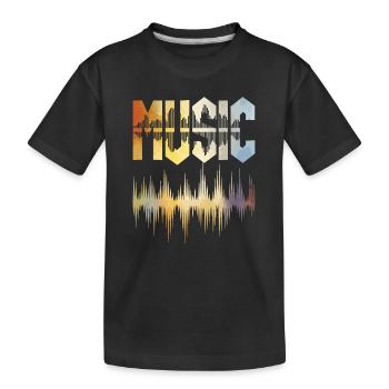 Vinyl Musiker Retro Musik Vinyl Vintage Musizieren - Kinder Premium Bio T-Shirt - Schwarz - Vorne