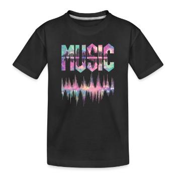 Vinyl Musiker Retro Musik Vinyl Vintage Musizieren - Kinder Premium Bio T-Shirt - Schwarz - Vorne