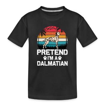 Dalmatiner Hunderasse Tierliebe Witzig Hundehalter - Kinder Premium Bio T-Shirt - Schwarz - Vorne