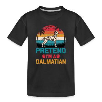 Dalmatiner Hunderasse Tierliebe Witzig Hundehalter - Kinder Premium Bio T-Shirt - Schwarz - Vorne