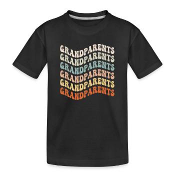 Eltern Großeltern Elternschaft Schwangerschaft oma - Kinder Premium Bio T-Shirt - Schwarz - Vorne