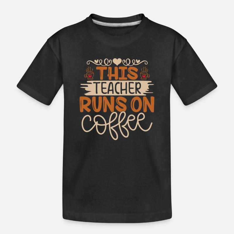 Lehrer Lernen Lehren Kindergarten Student Schule - Kinder Premium Bio T-Shirt - Schwarz