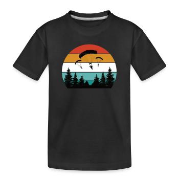 Parapente Parapente Parachute Parachute Para - T-shirt bio Premium Enfant - noir - Devant