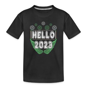 Bonne année Fête du Nouvel An Réveillon du Nouvel An 2023 - T-shirt bio Premium Enfant - noir - Devant