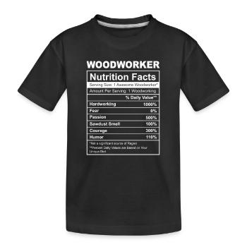 Holz Kettensäge Holzfäller Holzarbeiter Klettern - Kinder Premium Bio T-Shirt - Schwarz - Vorne