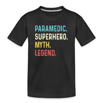 Paragliding Gleitschirmflieger Fallschirm Para - Kinder Premium Bio T-Shirt - Schwarz - Vorne
