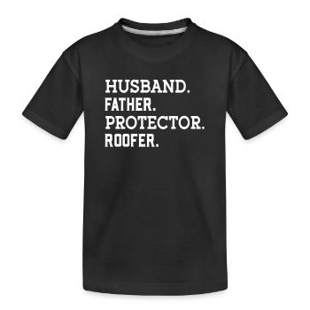 Papa Couvreur Père Toiture Artisanat Toiture Toiture - T-shirt bio Premium Enfant - noir - Devant
