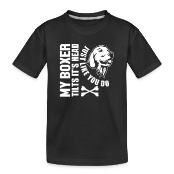 Boxer Chien Boxer Lover Propriétaire Boxer Propriétaire - T-shirt bio Premium Enfant - noir - Devant