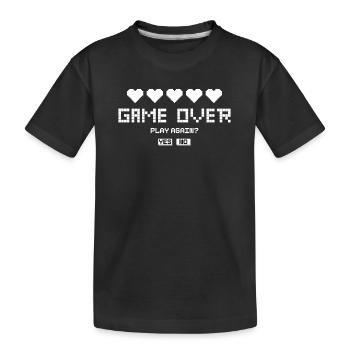 Game Over Lettrage Rétro - T-shirt bio Premium Enfant - noir - Devant