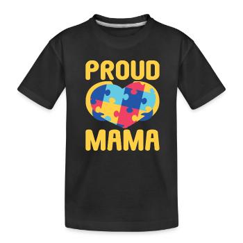 Autismus Mutter Tochter Sohn Autist Eltern Kind - Kinder Premium Bio T-Shirt - Schwarz - Vorne