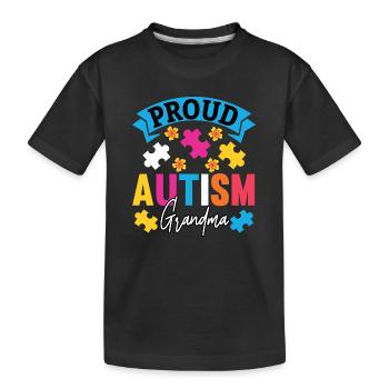 Autismus Mutter Tochter Sohn Autist Eltern Kind - Kinder Premium Bio T-Shirt - Schwarz - Vorne