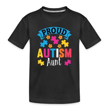 Autismus Mutter Tochter Sohn Autist Eltern Kind - Kinder Premium Bio T-Shirt - Schwarz - Vorne