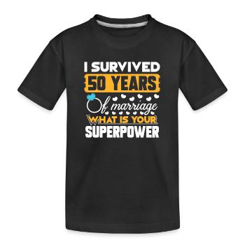 Goldene Hochzeit 50 Jahre Verheiratet Geschenk - Kinder Premium Bio T-Shirt - Schwarz - Vorne