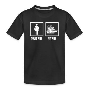 Swamp Boat Wife Airboat Capitaine Swamp Woman - T-shirt bio Premium Enfant - noir - Devant