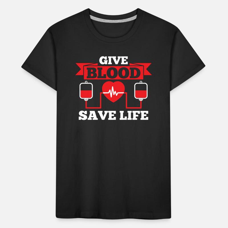 Blutspende Blutspenden Blutspender Kinder Premium Bio T-Shirt
