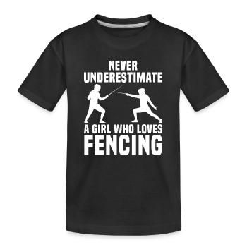 Fencer Fencer ParierStange Girls Sport Hobby - Kids' Premium Organic T-Shirt - black - Front