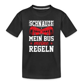 Busfahrer Berufung Beruf Arbeit Geschenk - Kinder Premium Bio T-Shirt - Schwarz - Vorne