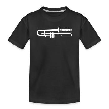 Trompete Orchester Musiker Trompeter Blasmusik - Kinder Premium Bio T-Shirt - Schwarz - Vorne