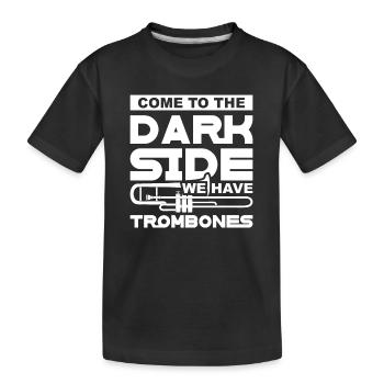 Trompete Orchester Musiker Trompeter Blasmusik - Kinder Premium Bio T-Shirt - Schwarz - Vorne