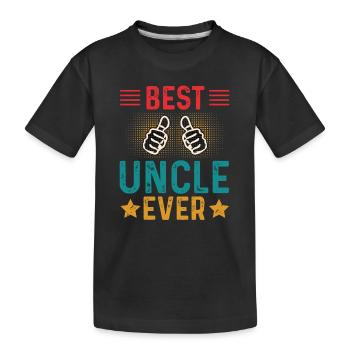 Bester Onkel Schlechter Einfluss Familie Geschenk - Kinder Premium Bio T-Shirt - Schwarz - Vorne