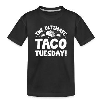Mexikanische Tacos Lebensmittel Lifestyle Dienstag - Kinder Premium Bio T-Shirt - Schwarz - Vorne