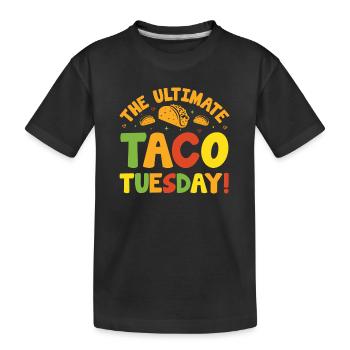 Mexikanische Tacos Lebensmittel Lifestyle Dienstag - Kinder Premium Bio T-Shirt - Schwarz - Vorne