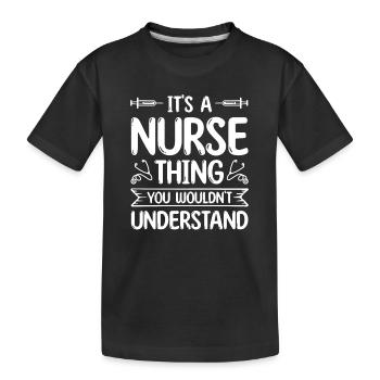 Arzthelferin Krankenpflegerin Arztpraxis Assistent - Kinder Premium Bio T-Shirt - Schwarz - Vorne