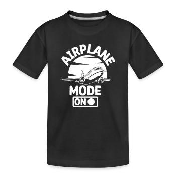 Pilot Flugzeug fliegen Flugsport Geschenkidee - Kinder Premium Bio T-Shirt - Schwarz - Vorne