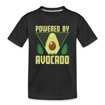 Avocado lustig Geschenk Frucht - Kinder Premium Bio T-Shirt - Schwarz - Vorne