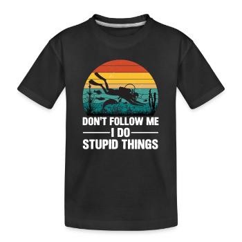 Plongée Rétro Dispositif de plongée Marine World Divers Plongée - T-shirt bio Premium Enfant - noir - Devant