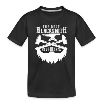 Chemise forgeron Métallurgiste Enclume Cutler - T-shirt bio Premium Enfant - noir - Devant