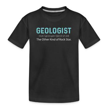 Geologe Erdkruste Naturwissenschaften Gestein Fels - Kinder Premium Bio T-Shirt - Schwarz - Vorne