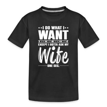 J’aime ma femme de couple de couple de reine - T-shirt bio Premium Enfant - noir - Devant
