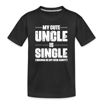 Bester Onkel Schlechter Einfluss Familie Geschenk - Kinder Premium Bio T-Shirt - Schwarz - Vorne