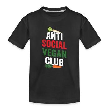 Veganer Veganes Leben - Kinder Premium Bio T-Shirt - Schwarz - Vorne