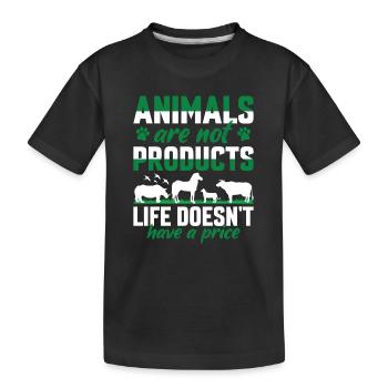 Militant des droits des animaux Végétalien Végétarien Amoureux des animaux Animal - T-shirt bio Premium Enfant - noir - Devant