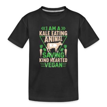 Militant des droits des animaux Végétalien Végétarien Amoureux des animaux Animal - T-shirt bio Premium Enfant - noir - Devant