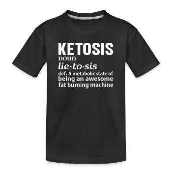 LCHF Je suis en cétose régime cétogène - T-shirt bio Premium Enfant - noir - Devant