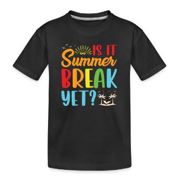 Sommer Meer Sommerurlaub Palmen Ozean Urlaubszeit - Kinder Premium Bio T-Shirt - Schwarz - Vorne