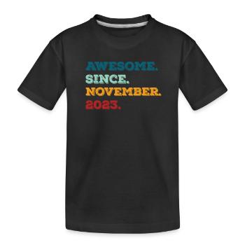 Birthday born in November 2023 - Kids' Premium Organic T-Shirt - black - Front
