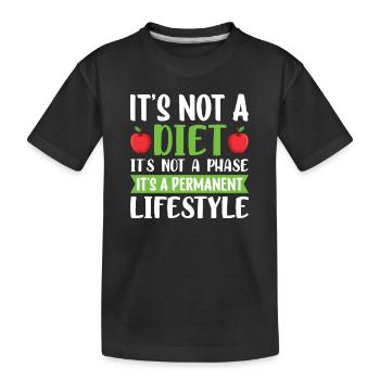 Militant des droits des animaux Régime végétarien végétalien aux pommes - T-shirt bio Premium Enfant - noir - Devant
