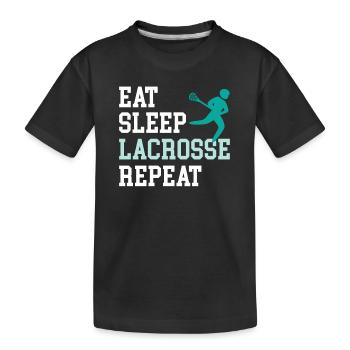 Les joueurs de crosse jouent à Lacrosse Relax Lacrosse - T-shirt bio Premium Enfant - noir - Devant
