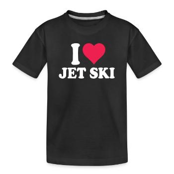 Jetski Sport Water Motorcycle Water Sports Gift - Kids' Premium Organic T-Shirt - black - Front