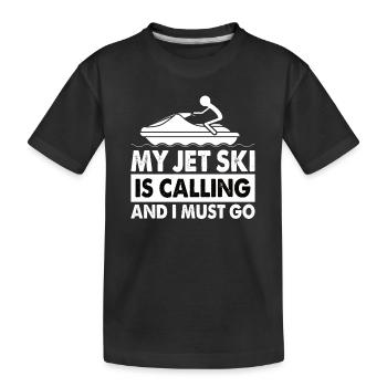 Jetski Sport Water Motorcycle Water Sports Gift - Kids' Premium Organic T-Shirt - black - Front
