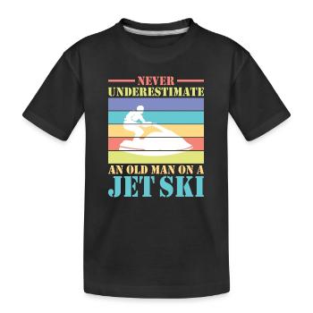 Jetski Sport Water Motorcycle Water Sports Gift - Kids' Premium Organic T-Shirt - black - Front