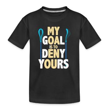 Les joueurs de crosse jouent à Lacrosse Relax Lacrosse - T-shirt bio Premium Enfant - noir - Devant