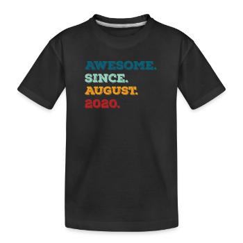 August 2020 - Birthday in August - Kids' Premium Organic T-Shirt - black - Front