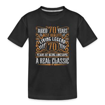 70. Geburtstag 70 Jahre Geburtstagsgeschenk - Kinder Premium Bio T-Shirt - Schwarz - Vorne
