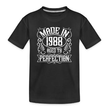 Anniversaire Original Retro Vintage Cadeau 1988 - T-shirt bio Premium Enfant - noir - Devant