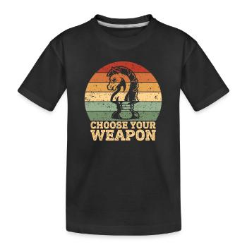 Joueur d’échecs Jeu d’échecs citation d’échecs - T-shirt bio Premium Enfant - noir - Devant